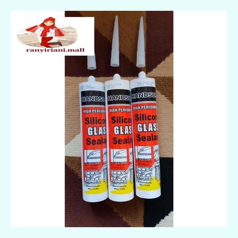 

510Fsjbran Handsom Lem Silicone Sealent Kaca Acetic Silen White, Black, Clear - Clear Rany5Ckhd