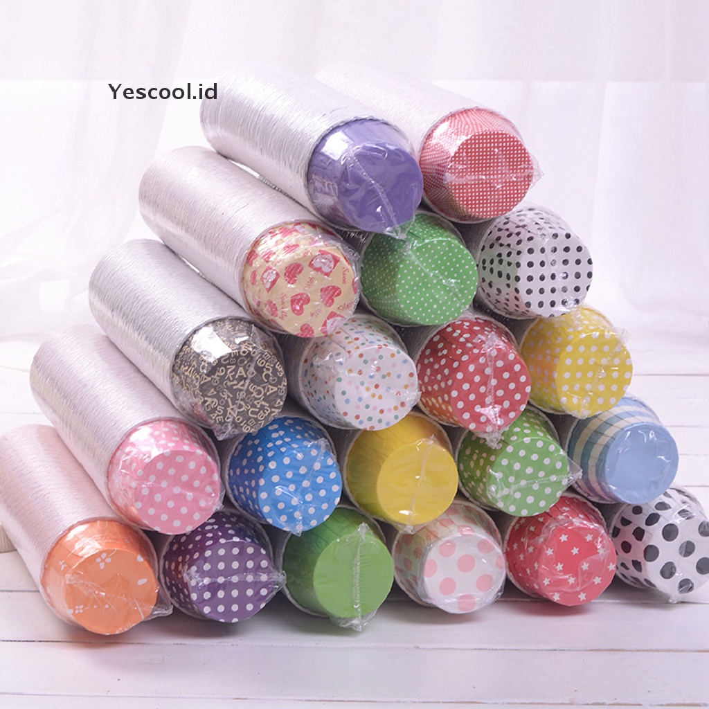 【Yescool】 Random 100 pcs Cupcake Liner Baking Cups Cupcake Mold Paper Muffin Cases Cake Decorating Tools .