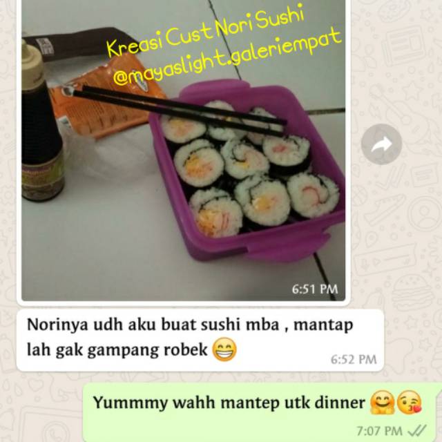 Paket sushi nori 20 lembar + 1bambu makisu penggulung bambu sushi nori dry seaweed manjun takokaya sakao halal