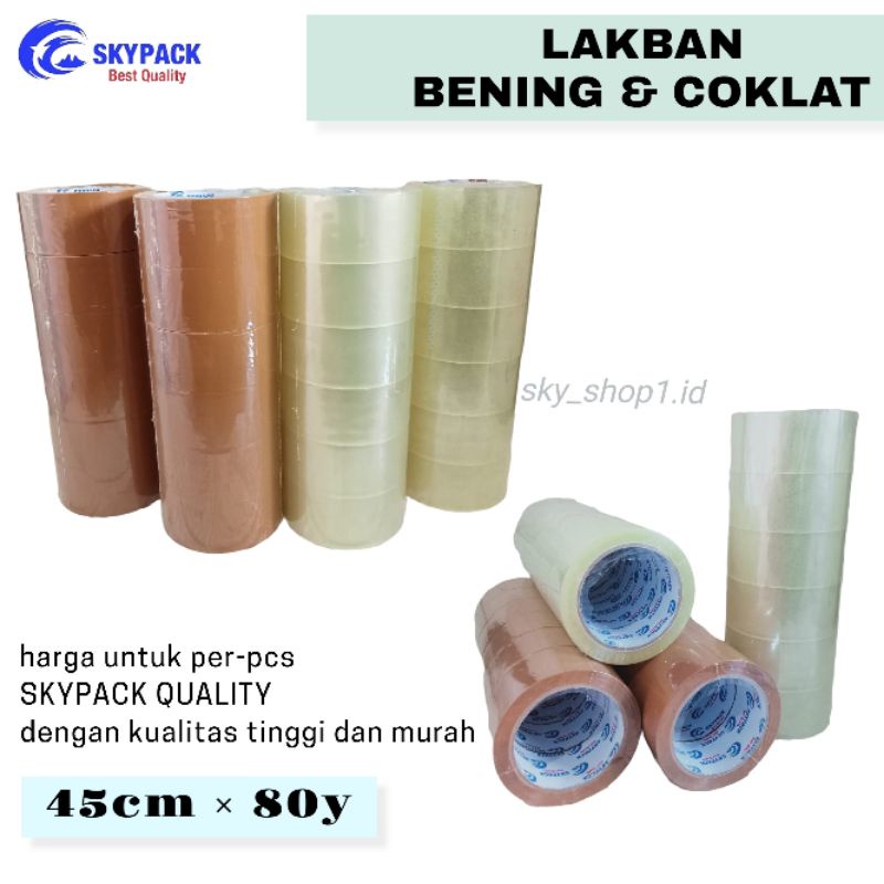 

LAKBAN BENING DAN COKLAT (SKYPACK) Uk 4.5CM × 80Y
