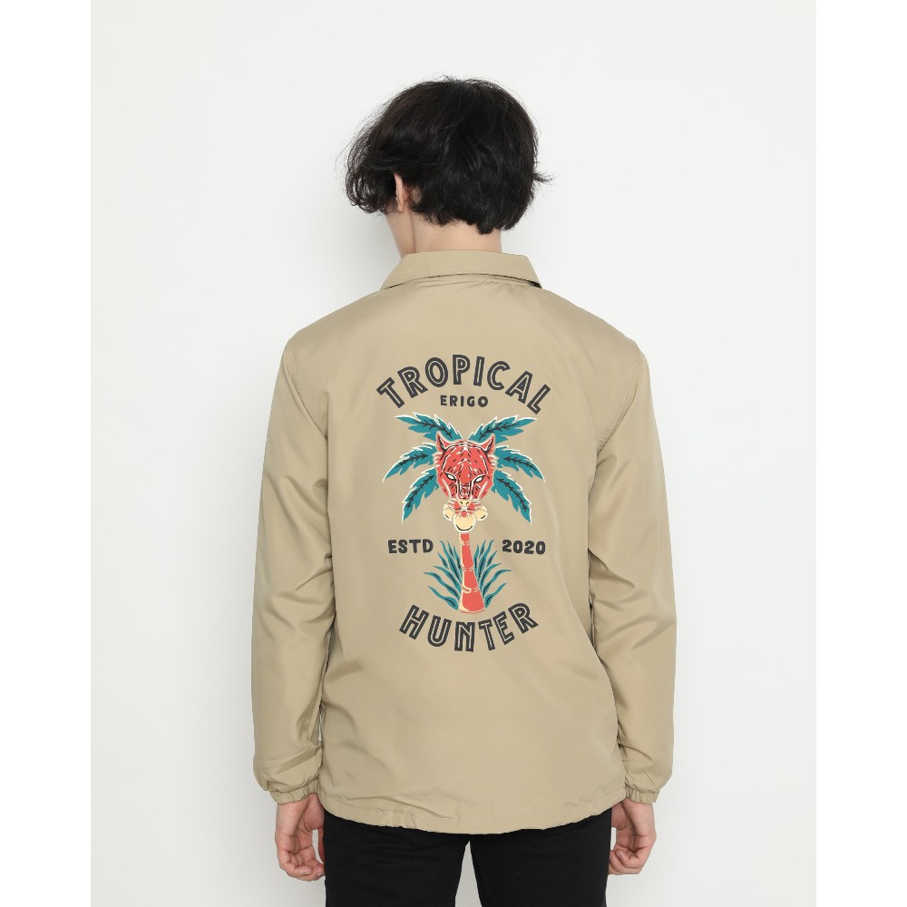  Erigo  Coach Jacket Tropical Hunter Khaki Shopee Indonesia 