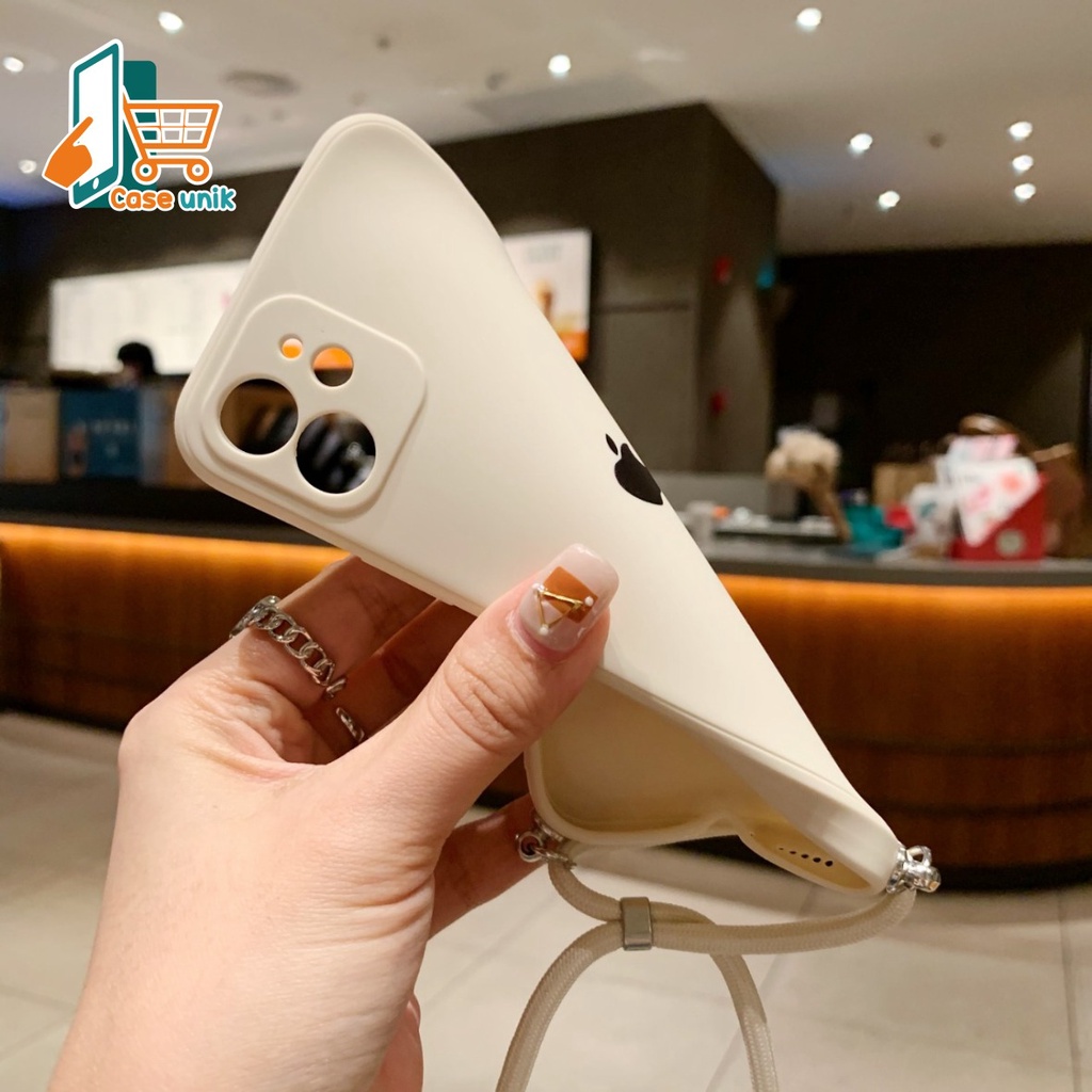 SOFTCASE SLINGCASE ORIGINAL SILIKON PELINDUNG KAMERA I PHONE 6 6+ 7 7+ 8 8+ SE CS3173
