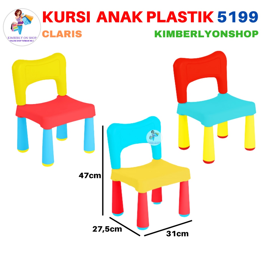 Kursi Bangku Anak Plastik Kidzone 5199 Children Chair Claris