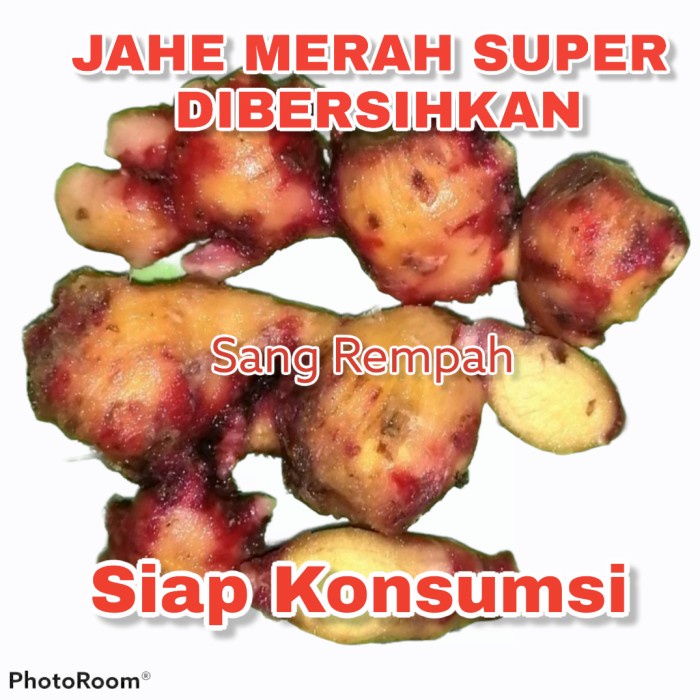 

Jahe Merah Super Dibersihkan (Siap Konsumsi) 1 KG (BERKUALITAS)