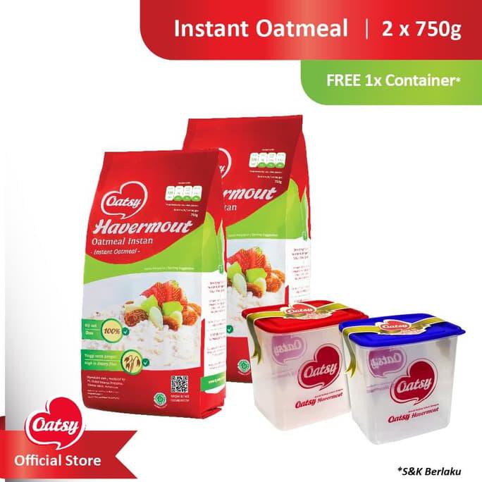 

OATSY Instant Oatmeal 750g (Free Container)