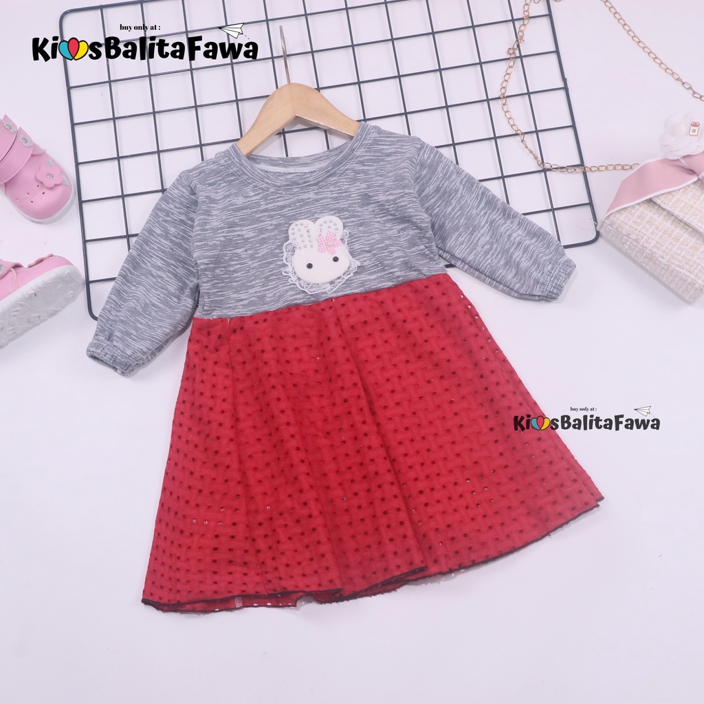 Dress Rara uk 1-3 Tahun / Gaun Brukat Pesta Import Premium Baju Cewek Dres Brokat Anak Perempuan