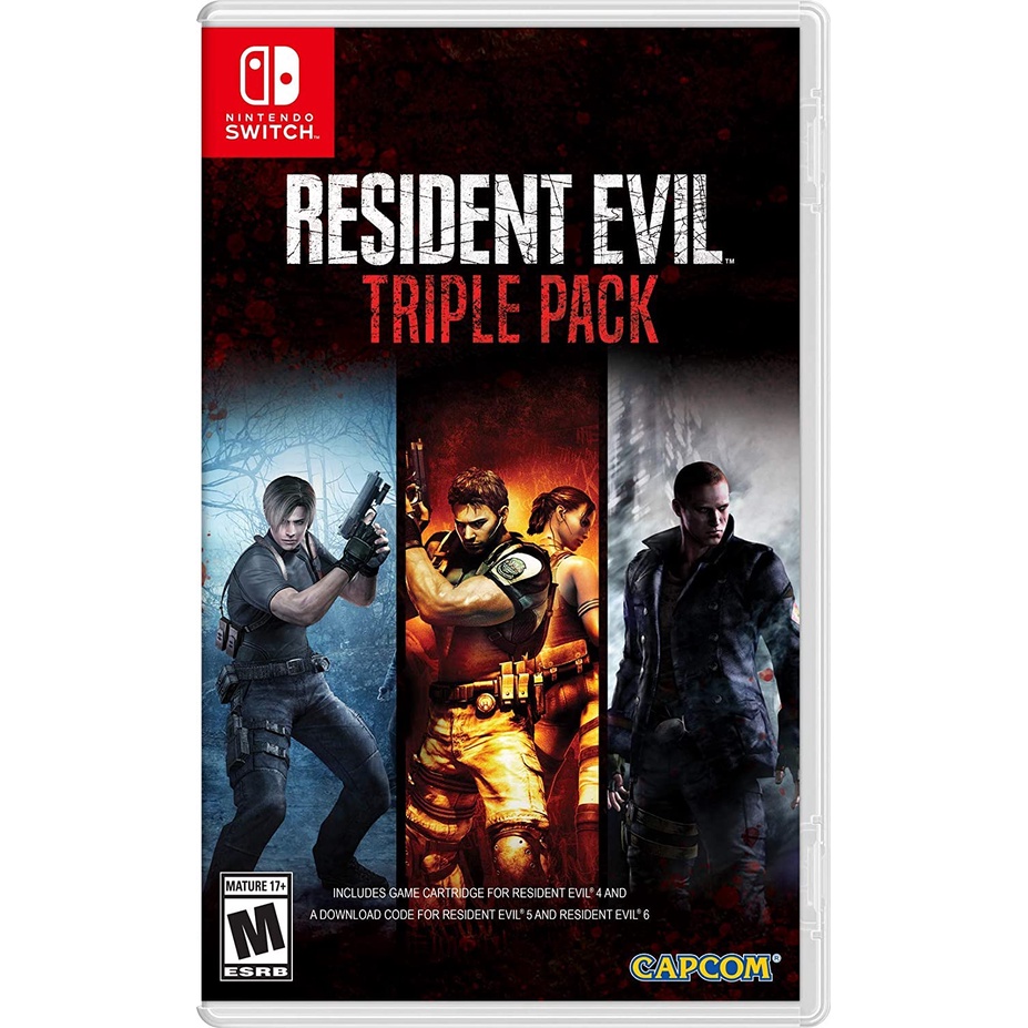 (3 Games) Resident Evil RE 4 5 6 Triple Pack Nintendo Switch 1 2 NS2 Digital
