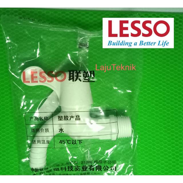 Kran Taman 1/2" PVC LESSO / Kran tembok 1/2 PVC LESSO