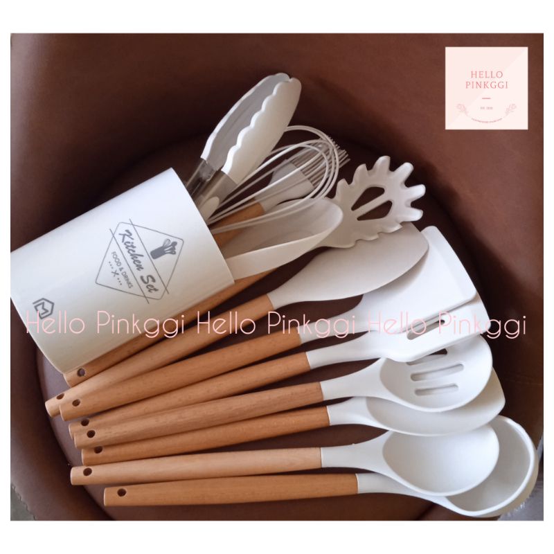 Set Alat Masak Sutil Silikon / Set Spatula Silikon / Set Sutil