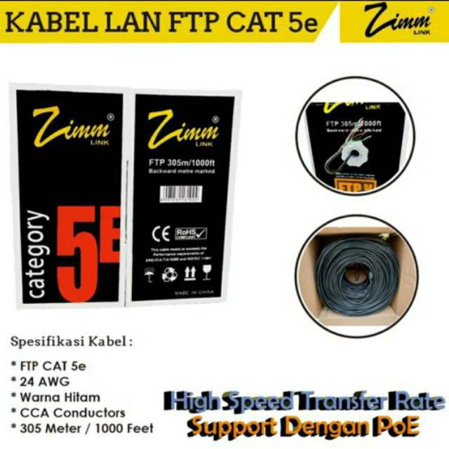 Kabel LAN FTP CAT 5e ZimmLink