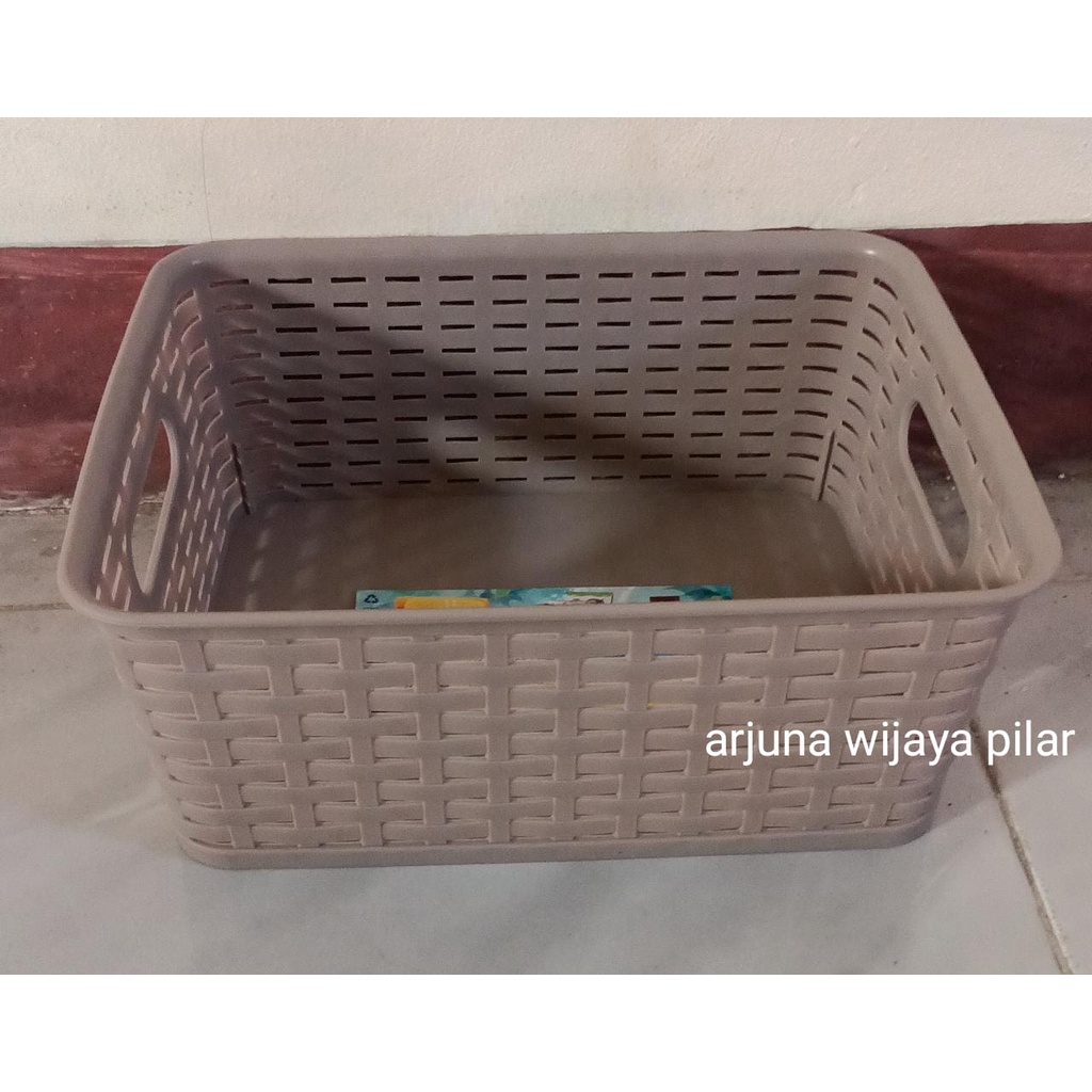 Keranjang Dorota Mini Container Serbaguna Green Leaf 3302 (size M) plastik