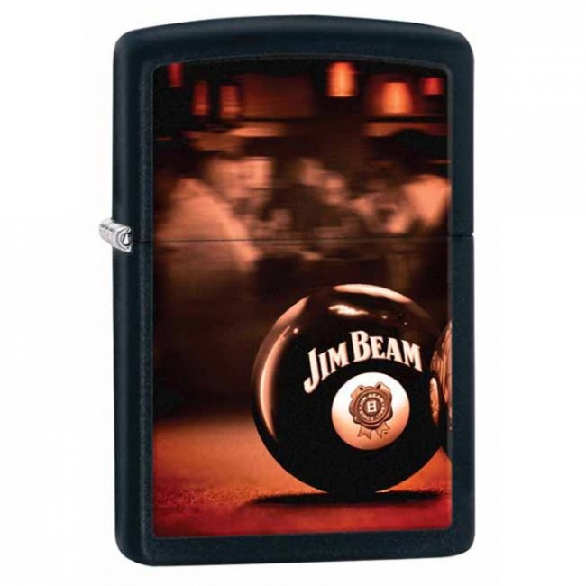 Zippo Original USA 28840 Jim Beam Black - Stok Lengkap Garansi Resmi