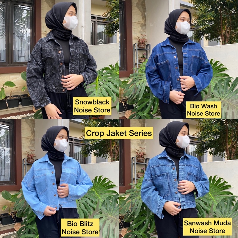 Jaket Jeans Wanita Crop Series All Size