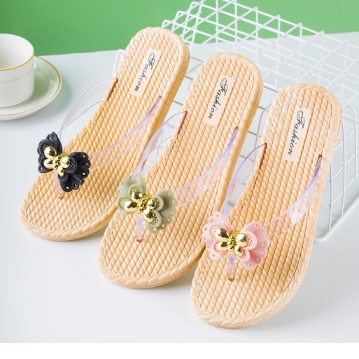 WJ1461 Sandal Fashion Wanita Motif Sendal Jepit Fashion