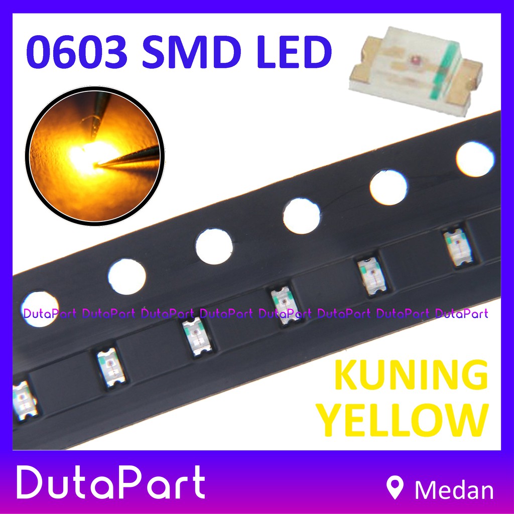 0603 SMD SMT LED KUNING YELLOW Super Bright KUALITAS BAGUS