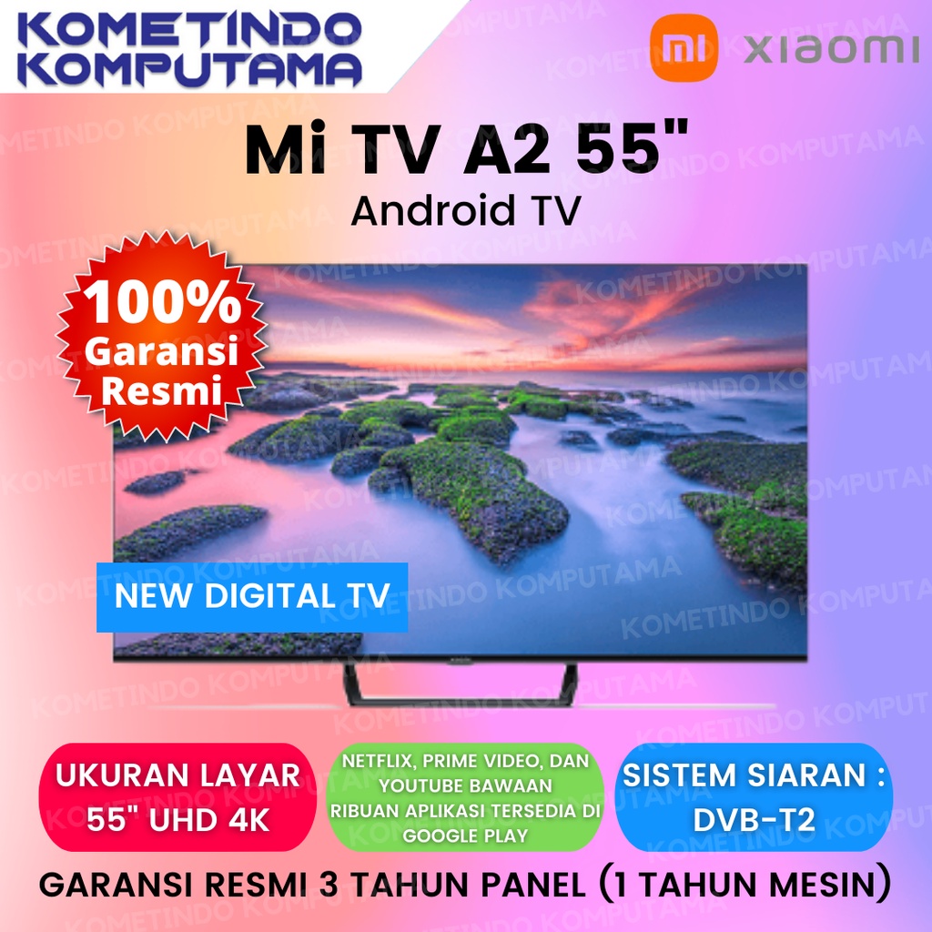 Xiaomi Mi TV A2 55&quot; MiTV UHD 55A2 ELA4787ID 4K Ultra HD ANDROID TV, DIGITAL TV - Garansi Resmi