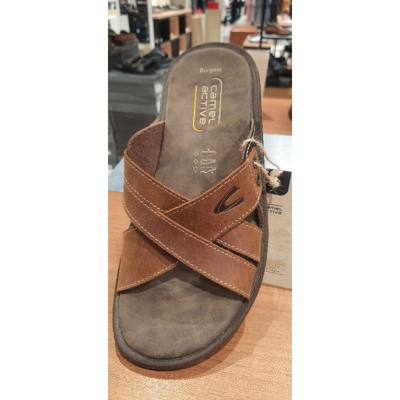 SANDAL CASUAL CAMEL ACTIVE ORIGINAL BURGRESS KULIT ASLI.
