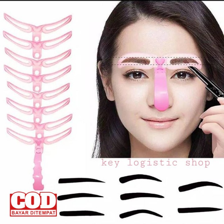 cetakan Alis 8 Mode - Cetakan Alis 8in1 - Eyebrow Template