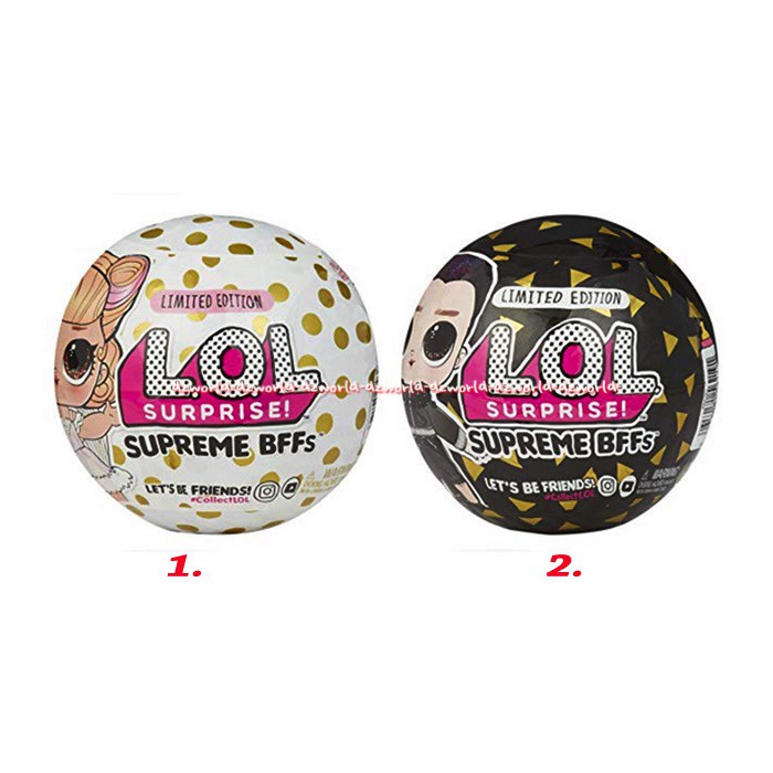 Lol Surprise Supreme BFFs Mainan Boneka Surprise LOL white Black Putih Hitam