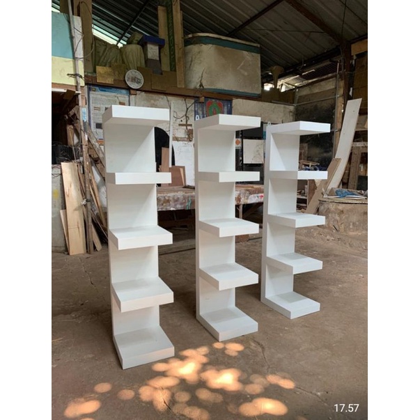 Rak Sepatu Gantung Minimalis Ambalan Tempel Dinding kayu