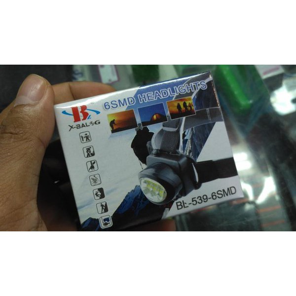 Senter Kepala Bl 539 6smd - Head Lamp - Head Light - Adventure - Senter Kepala Mini - Senter Camping