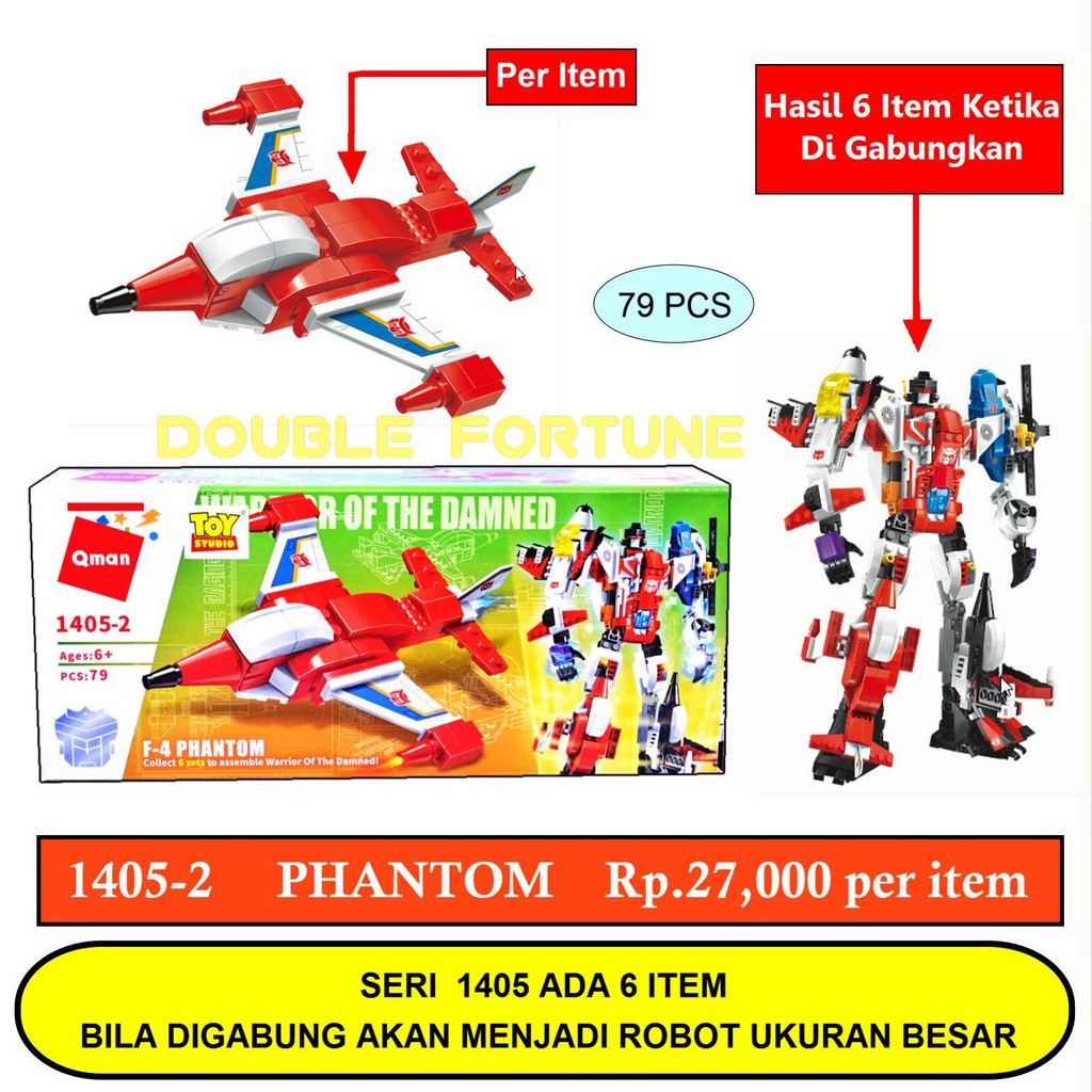 1405-2 QMAN ROBOT WARRIOR OF THE DAMNED MAINAN ANAK BRICK LEGO BALOK SUSUN EDUKATIF