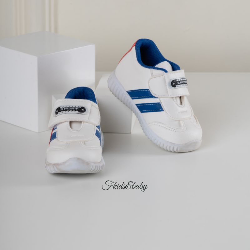 Sepatu anak Sneaker bolling sportt -merah-biru 1-3tahun