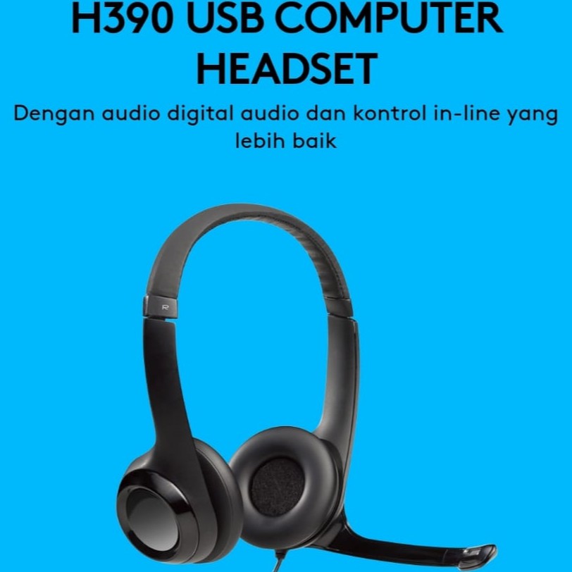 Logitech USB Headset H390 Noise Cancelling Mic