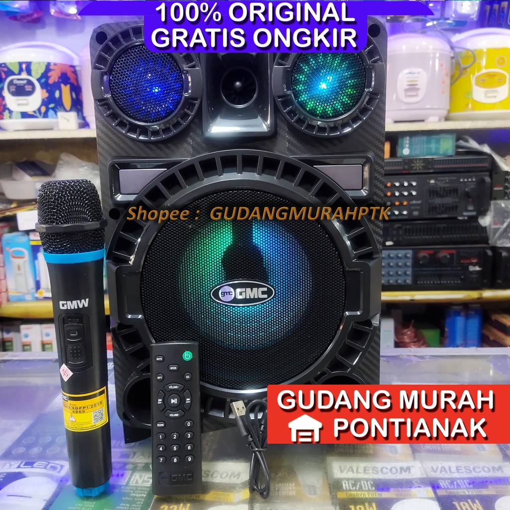 Speaker GMC Body Besar NEW Bluethoot Mic Wireless Salon 897P
