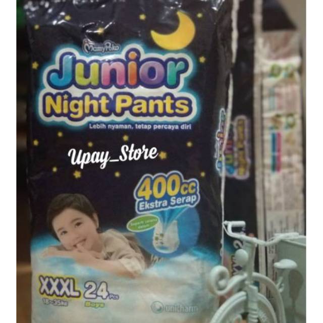 Pampers Popok Anak Mami Mamy Poko MamyPoko Junior Night Pants Boys XXXL24 XXXL 24 Murah Depok