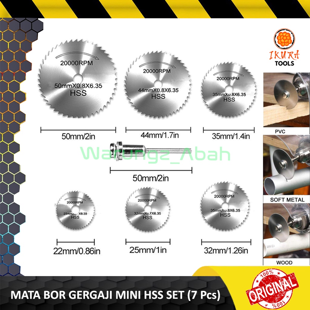 KEPALA MATA GERGAJI GERINDA GURINDA DREMEL GRINDER POTONG PEMOTONG MINI KECIL HSS CIRCULAR CUTTER CU