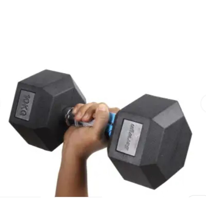 Berwyn Dumbbell Karet Hexagonal 10 Kg