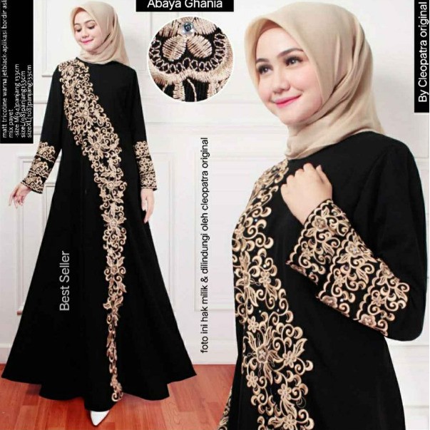 Exclusive Casual Abaya Hitam Bahan Jetblack Dress Maxi Turkey Umroh Kwalitas Boutique-4