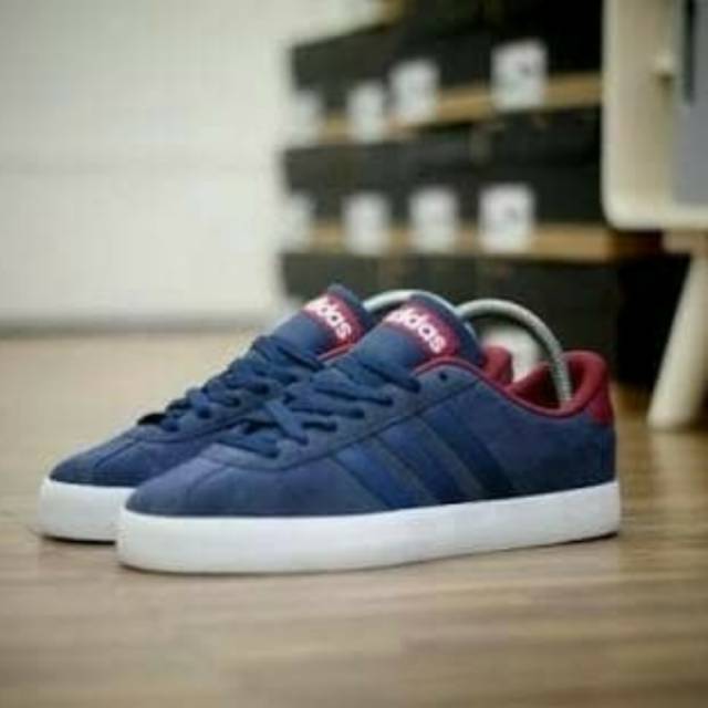 Adidas Neo VL Court Navy Maroon Original BNWB