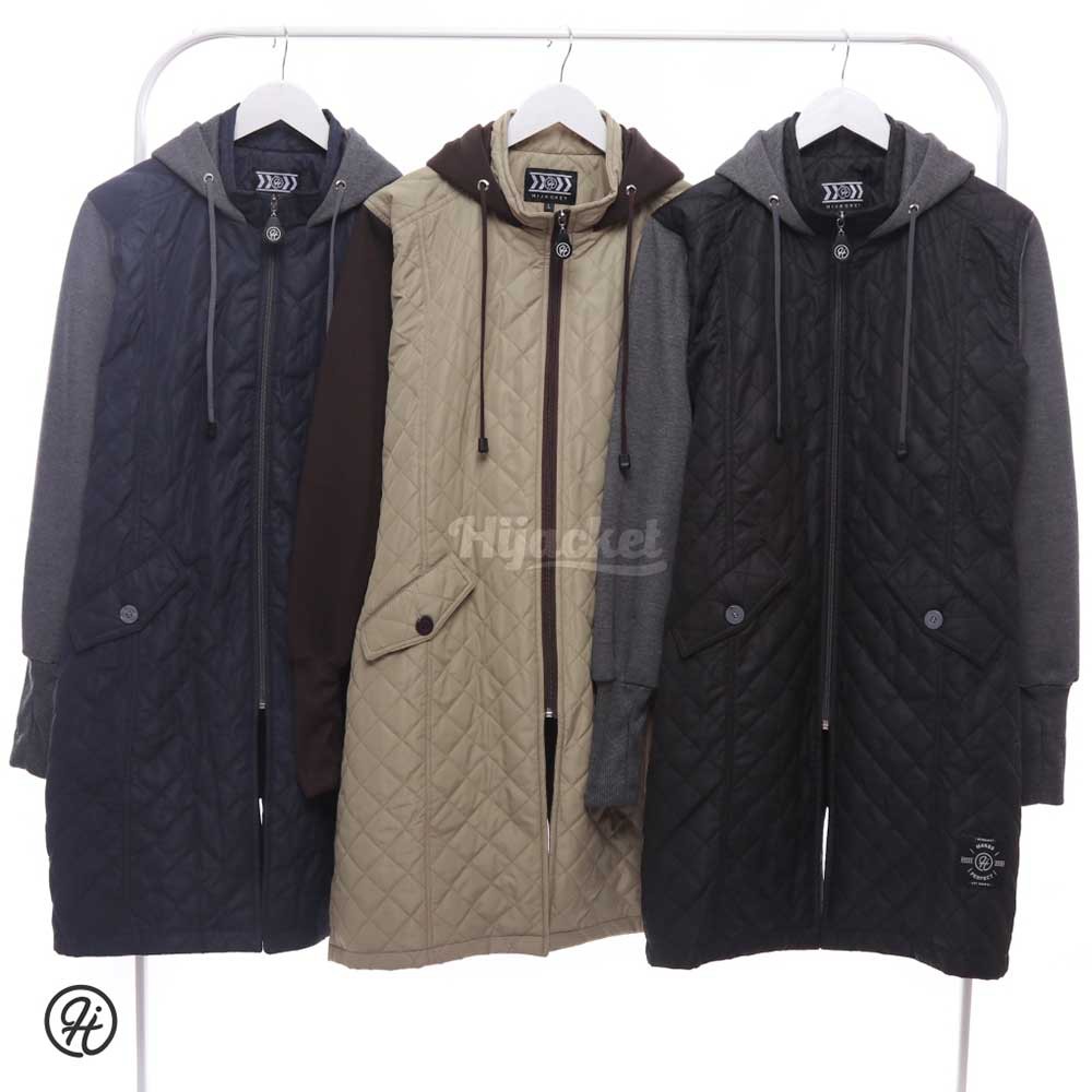 Jaket Jacket Hoodie Panjang Wanita Cewek Cwe Hijabers Roundhand Hijacket Hijaket Muslimah Hijab GRC-1
