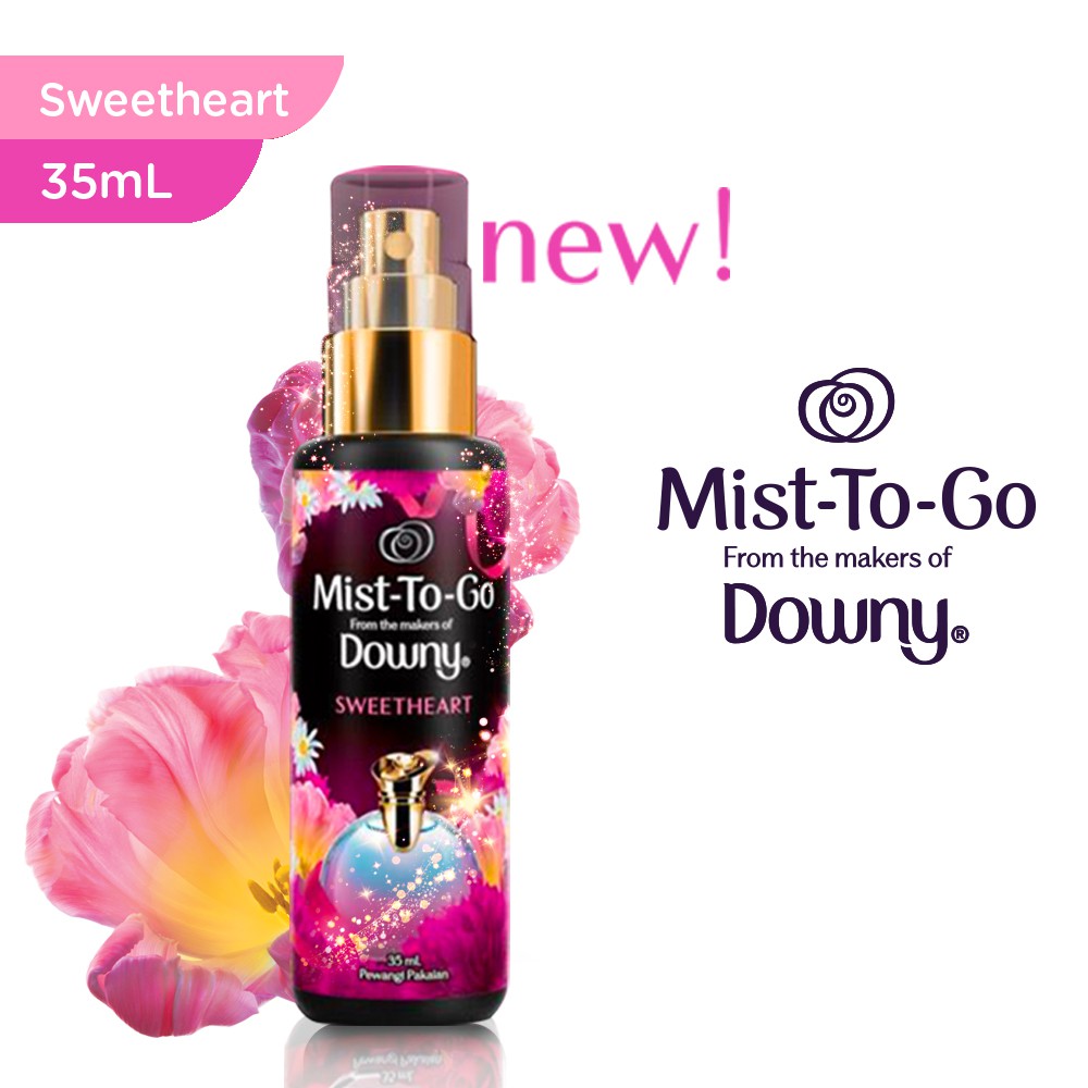 Downy Mist-To-Go Pewangi Pakaian Sweetheart 35 ml