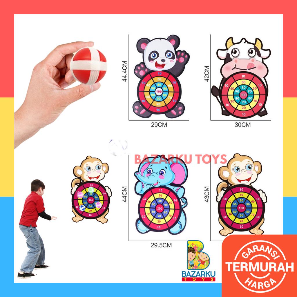 Mainan Dart Board Anak Mainan Lempar Bola Tempel Sensory Play Mainan Montessori Anak