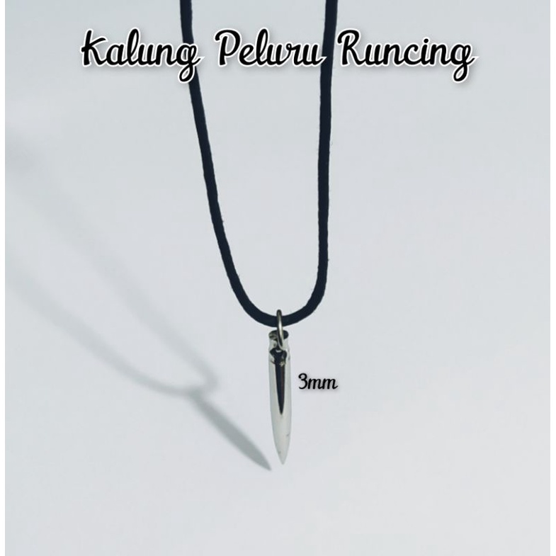 Kalung Peluru Runcing Bahan Baja Berat