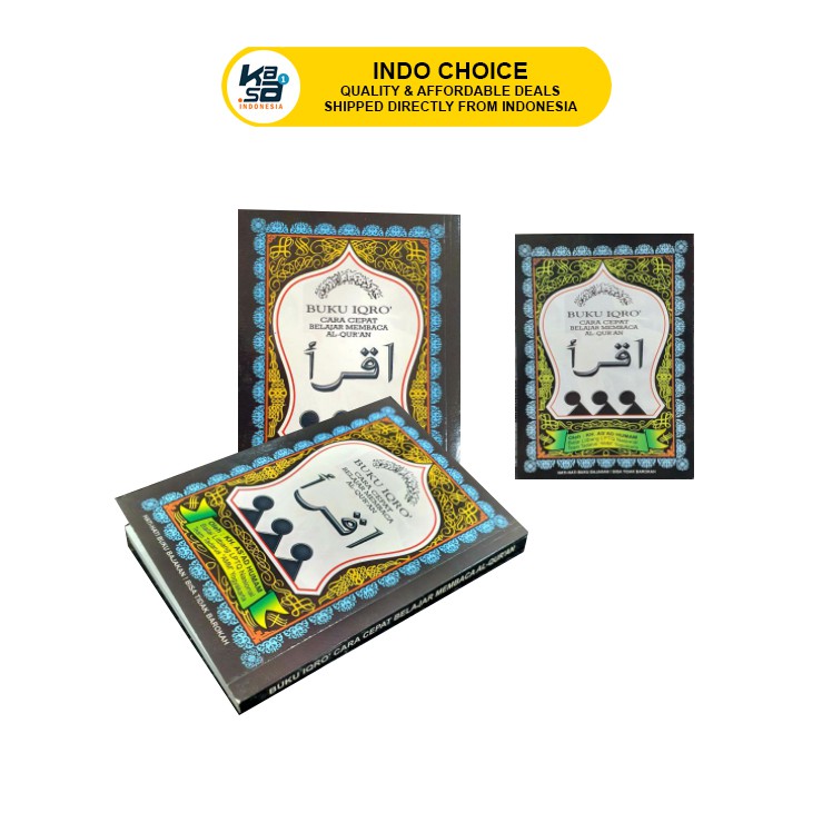 Buku Belajar Mengaji Iqra Anak Hitam Jilid Kecil dan Besar