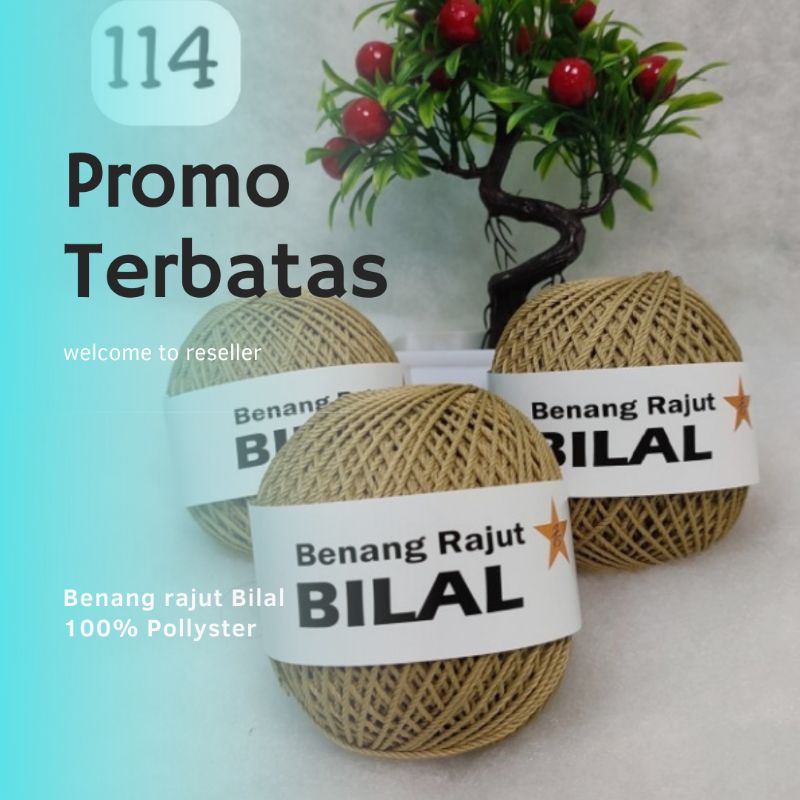 PROMO TERBATAS/BENANG RAJUT BILAL 1pck/10gulung (campur warna)