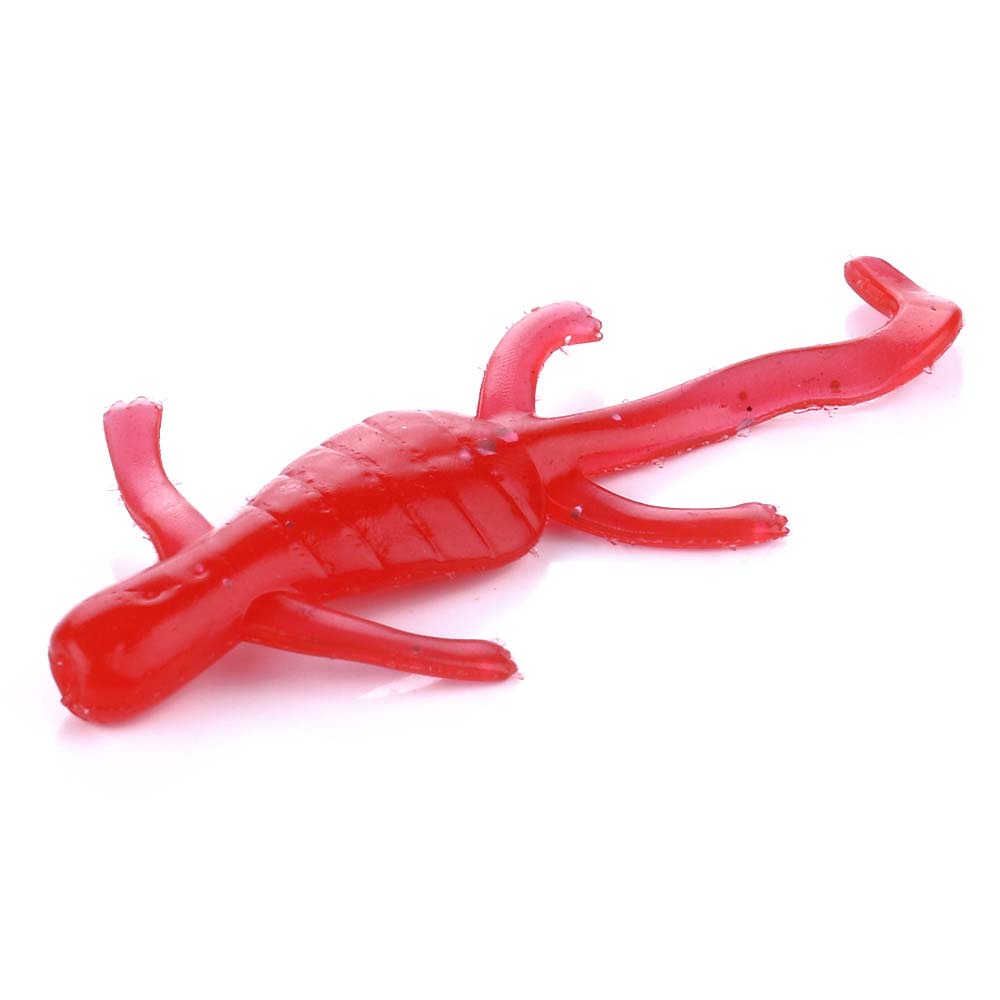 HENGJIA 50PCS/Bag Soft Fishing Lures 5cm 1g Artificial Lure Mini Gecko Silicone Wobblers For  Swimbait Jigging Plastic Bait Worm