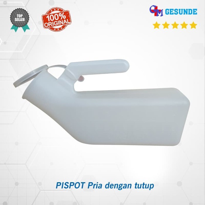 Pispot Pria + Tutup - Pispot Urin Dewasa Laki-Laki