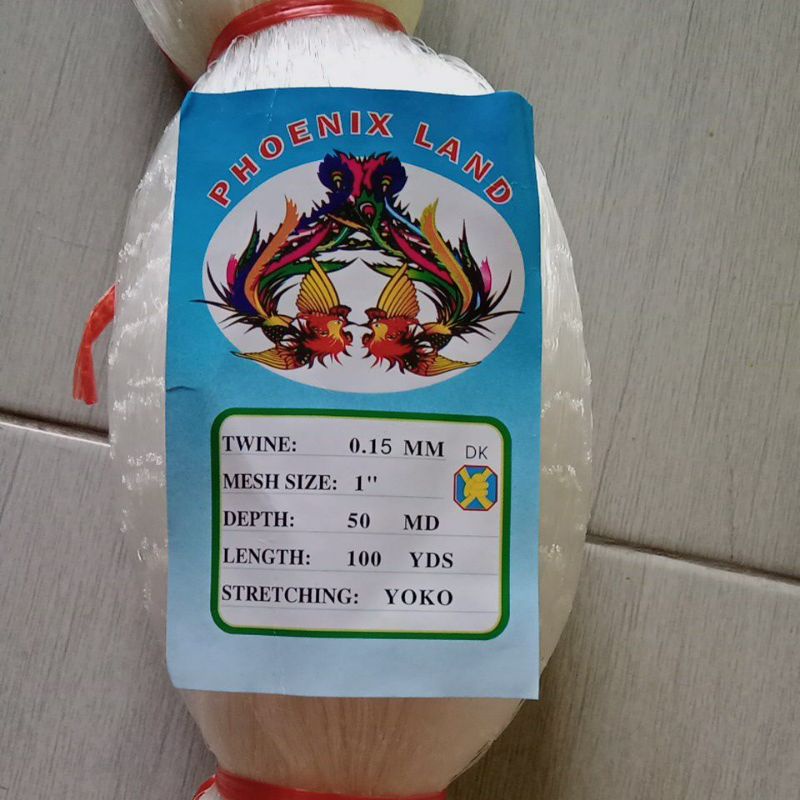 jaring ikan kecil pukat ikan 0.15 1 inchi 50md/100yds jaring ikan senar jaring ikan wader sepat jari