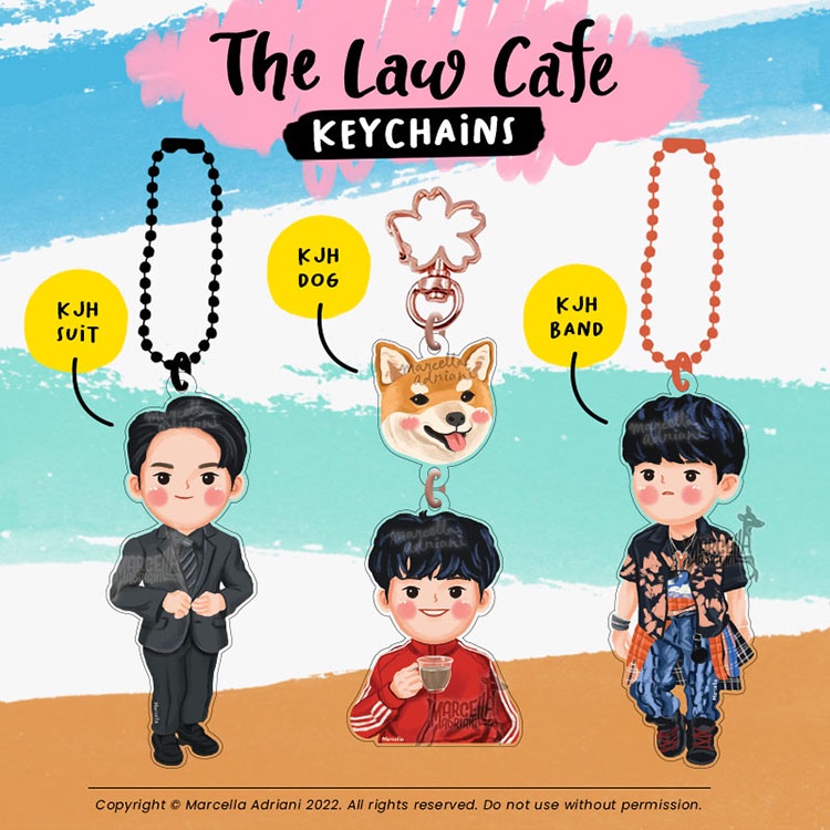 The Law Cafe Kdrama Merch Lee Seung Gi Lee Se Young Keychain Sticker