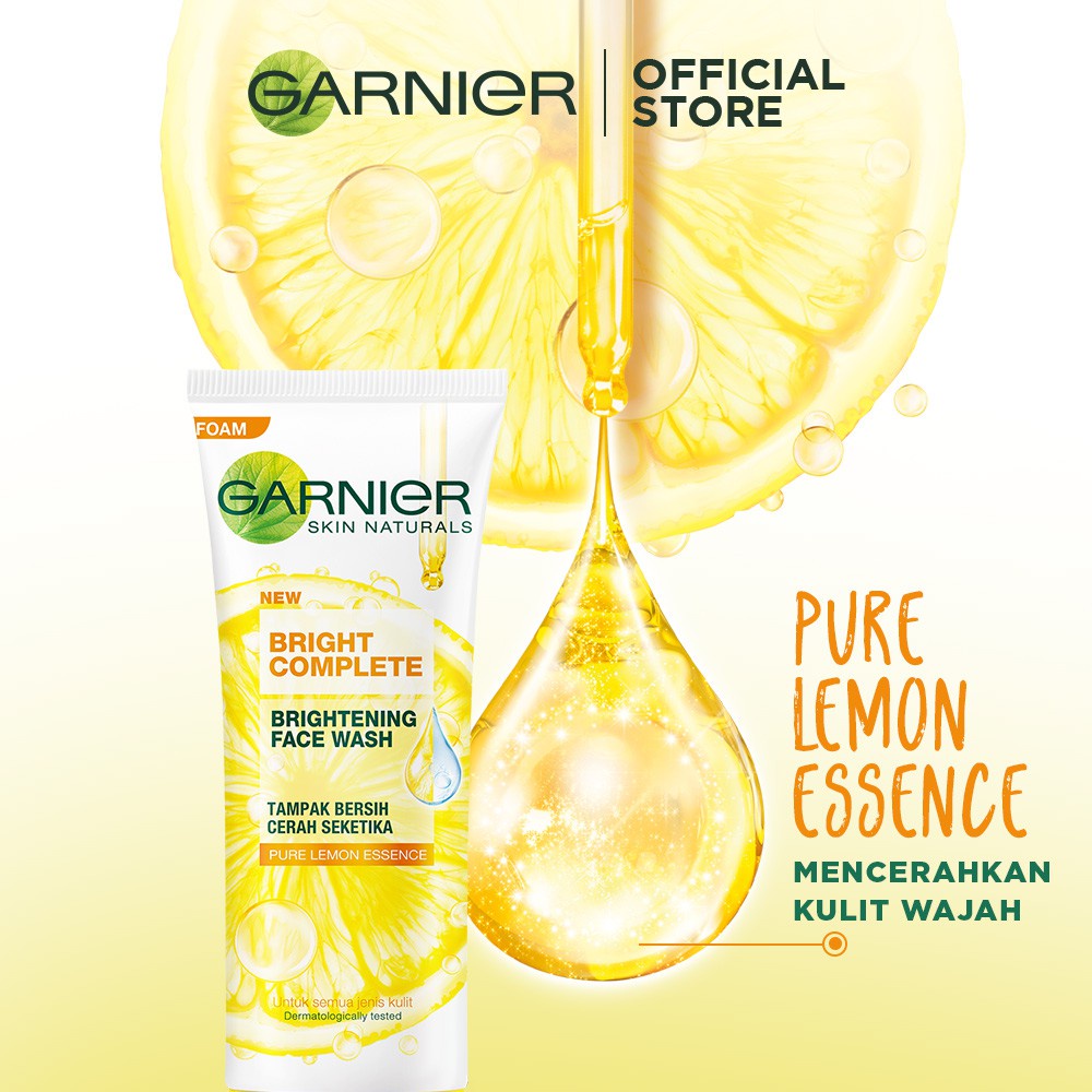 GARNIER BRIGHT COMPLETE FACE WASH 100ML