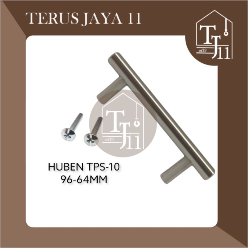 HUBEN Tarikan Laci TPS-10 / Tarikan Lemari merk HUBEN TPS-10 96-64MM Brush Nickel