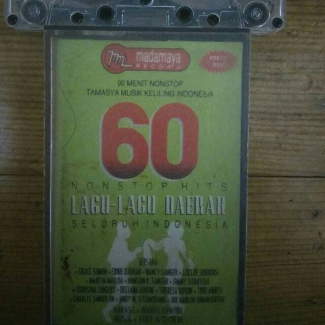 Kaset Pita 60 Lagu Daerah Indonesia Maluku Jakarta Tapanuli Jawa Tengah Kalimantan Sulawesi Irian