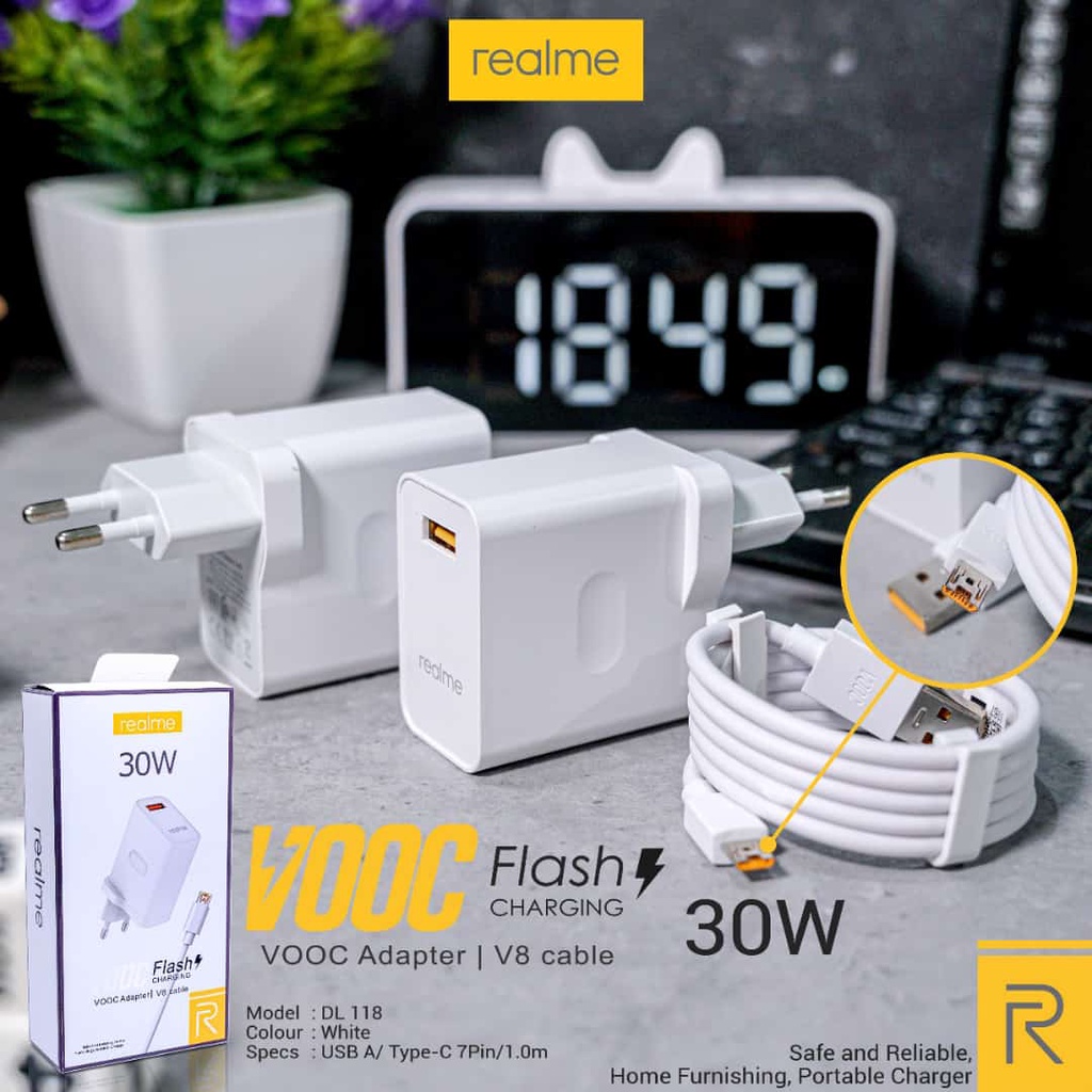 Charger Realme 30W Vooc Original Tc Realme 30W Vooc Fast Charging Ori 99.9%