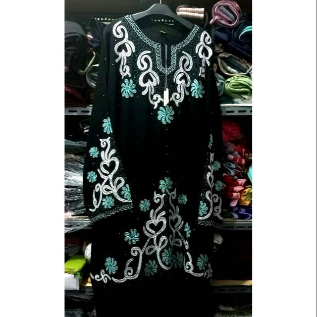 Abaya / Mukena bahan  jetblack/bonansa