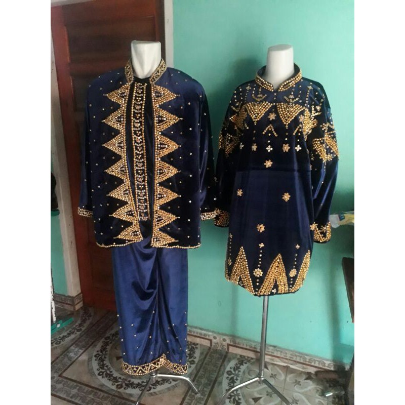 baju pengantin palembang jenis beludru payet